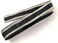 Band für Eisernes Kreuz 2.Klasse 1914, Neuzeitliche Sammleranfertigung, 30mm Breit, sie erhalten je 20cm von der Rolle abgeschnitten