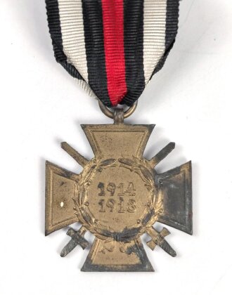 Ehrenkreuz für Frontkämpfer am Band mit Hersteller Ad. B. L., angelaufen