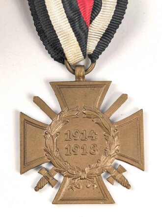 Ehrenkreuz für Frontkämpfer am Band mit Hersteller R.V. 38 Pforzheim