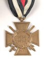 Ehrenkreuz für Frontkämpfer am Band mit Hersteller R.V. 38 Pforzheim
