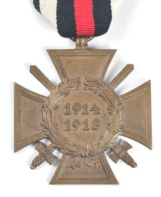 Ehrenkreuz für Frontkämpfer am Band mit Hersteller R.V. 9 Pforzheim