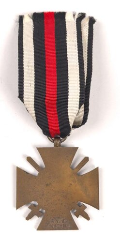 Ehrenkreuz für Frontkämpfer am Band mit Hersteller R.V. 9 Pforzheim