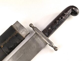 Österreich, Pionierfaschinenmesser Modell 1853/89, Lederverstärkungen an Mund und Ortblech,