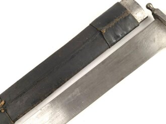 Österreich, Pionierfaschinenmesser Modell 1853/89, Lederverstärkungen an Mund und Ortblech,