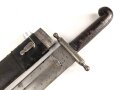 Österreich, Pionierfaschinenmesser Modell 1853/89, Lederverstärkungen an Mund und Ortblech,