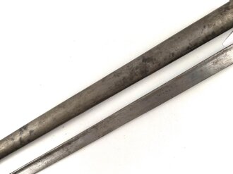 Frankreich, Seitengewehr Gras für Kadetten, sogenanntes  "Scolair-Modell", Klingenspitze vorschriftsmässig abgerundet, Holzgriffschalen, Nummer auf Parierstange, seltenes Stück