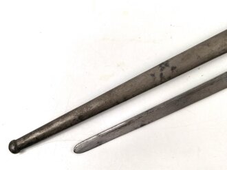 Frankreich, Seitengewehr Gras für Kadetten, sogenanntes  "Scolair-Modell", Klingenspitze vorschriftsmässig abgerundet, Holzgriffschalen, Nummer auf Parierstange, seltenes Stück