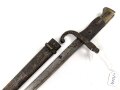 Frankreich, Seitengewehr Gras für Kadetten, sogenanntes  "Scolair-Modell", Klingenspitze vorschriftsmässig abgerundet, Holzgriffschalen, Nummer auf Parierstange, seltenes Stück