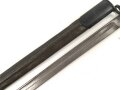 Großbritannien, Seitengewehr 1911 Pattern Enfield P07 Hooked Quillon Bayonet  seltene Scheide des 1.Modells, Hersteller Sanderson, Scheidenblech und Griffteile nachlackiert