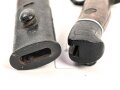 Großbritannien, Seitengewehr 1911 Pattern Enfield P07 Hooked Quillon Bayonet  seltene Scheide des 1.Modells, Hersteller Sanderson, Scheidenblech und Griffteile nachlackiert
