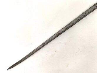 Großbritannien, Tüllenbajonett Modell 1876 vermutlich für Martini Henry  Gesamtlänge 62,5 cm, 3-Kantklinge, Tüllendurchmesser 16mm, Sperring fehlt