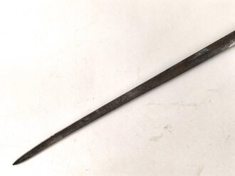 Großbritannien, Tüllenbajonett Modell 1876 vermutlich für Martini Henry  Gesamtlänge 62,5 cm, 3-Kantklinge, Tüllendurchmesser 16mm, Sperring fehlt