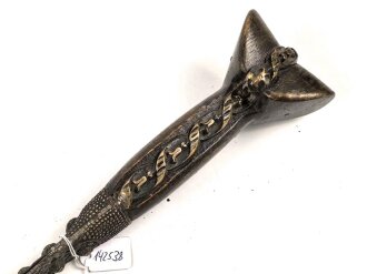 Osmanisches Reich, Yatagan,Türkei/Balkan 19.Jahrhundert, Holzgriffschalen  mit plastischen Messingbeschlägen, verzierte Klingentülle ebenfalls aus Messing, Klinge scharf mit oberflächlichem Rost, Gesamtlänge 76 cm