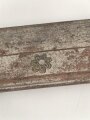 Russland, Kaukasus 19.Jahrhundert, Horngriffschalen  mit Beschlägen aus verschiedenen arabischen und einer spanischen Münze,  Klinge scharf mit 3 Hohlbahnen und Rosettenmarke, oberflächlicher Rost, Gesamtlänge 77,5 cm,