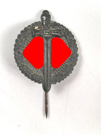 Winterhilfswerk Reichsstrassensammlung, Tag der Wehrmacht, Schwert vor Hakenkreuz mit rundem Eichenlaubkranz