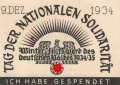Tag der Nationalen Solidaritär 9.Dez. 1934, Spendenbeleg