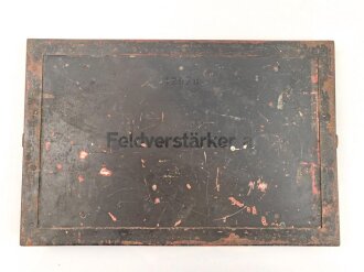 Gehäusedeckel zum Feldverstärker a der Wehrmacht. Originallack, Maße 34 x 22,5 cm
