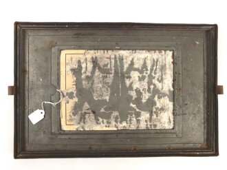 Gehäusedeckel zum Feldverstärker a der Wehrmacht. Originallack, Maße 34 x 22,5 cm