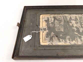 Gehäusedeckel zum Feldverstärker a der Wehrmacht. Originallack, Maße 34 x 22,5 cm