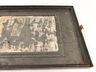 Gehäusedeckel zum Feldverstärker a der Wehrmacht. Originallack, Maße 34 x 22,5 cm
