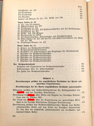 Organisationsbuch der NSDAP, Auflage 1936, 550 Seiten, Einband leicht defekt innen