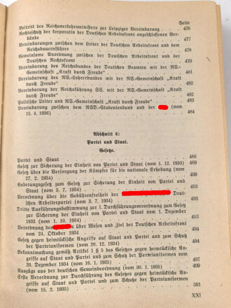 Organisationsbuch der NSDAP, Auflage 1936, 550 Seiten, Einband leicht defekt innen