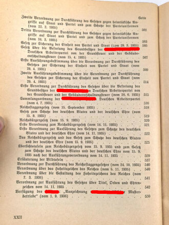 Organisationsbuch der NSDAP, Auflage 1936, 550 Seiten, Einband leicht defekt innen