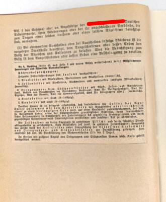 Organisationsbuch der NSDAP, Auflage 1936, 550 Seiten, Einband leicht defekt innen
