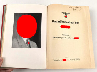 Organisationsbuch der NSDAP, Auflage 1936, 550 Seiten, Einband leicht defekt innen