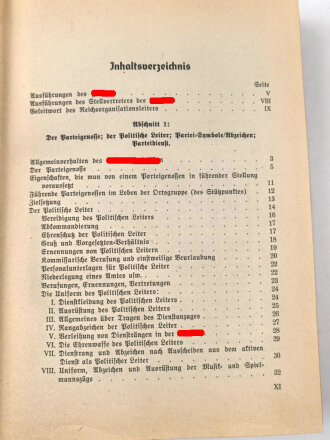Organisationsbuch der NSDAP, Auflage 1936, 550 Seiten, Einband leicht defekt innen