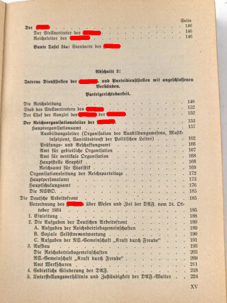 Organisationsbuch der NSDAP, Auflage 1936, 550 Seiten, Einband leicht defekt innen