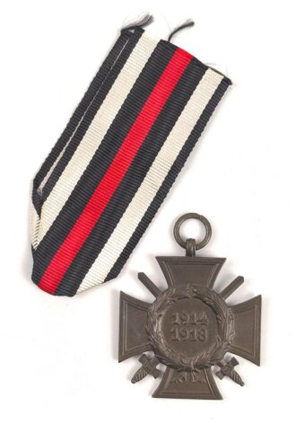 Ehrenkreuz für Frontkämpfer mit Band, Hersteller G19 mit Verleihungsurkunde, ausgestellt Berncastel Cues 1935