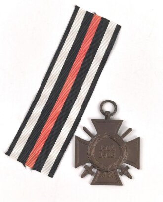 Ehrenkreuz für Frontkämpfer mit Band, Hersteller G4 mit Verleihungsurkunde, ausgestellt Ravensburg 1935