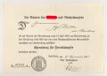 Ehrenkreuz für Frontkämpfer mit Band, Hersteller G14 mit Verleihungsurkunde, ausgestellt Hamburg 1935