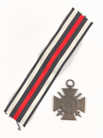 Ehrenkreuz für Frontkämpfer mit Band, Hersteller 0.5 mit Verleihungsurkunde, ausgestellt Montabaur 1934