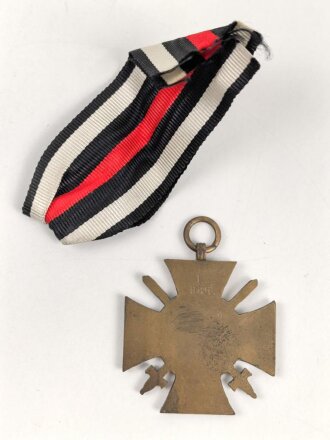 Ehrenkreuz für Frontkämpfer mit Band, Hersteller L.NBG mit Verleihungsurkunde, ausgestellt Karlsruhe 1935