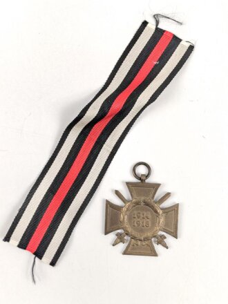 Ehrenkreuz für Frontkämpfer mit Band, Hersteller L.NBG mit Verleihungsurkunde, ausgestellt Göppingen 1934