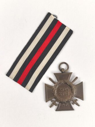 Ehrenkreuz für Frontkämpfer mit Band, Hersteller G10 mit Verleihungsurkunde, ausgestellt Stuttgart 1934