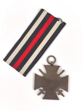 Ehrenkreuz für Frontkämpfer mit Band, Hersteller G10 mit Verleihungsurkunde, ausgestellt Stuttgart 1934