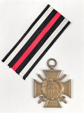 Ehrenkreuz für Frontkämpfer mit Band, Hersteller R.v. 24 Pforzheim,  mit Verleihungsurkunde, ausgestellt Kaiserslautern 1935