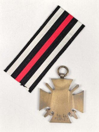 Ehrenkreuz für Frontkämpfer mit Band, Hersteller R.v. 24 Pforzheim,  mit Verleihungsurkunde, ausgestellt Kaiserslautern 1935