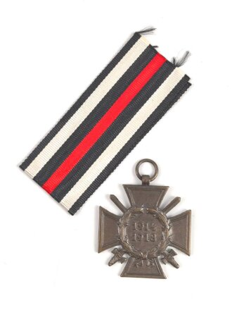 Ehrenkreuz für Frontkämpfer mit Band, Hersteller 1 R.v. Pforzheim,  mit Verleihungsurkunde, ausgestellt Bingen 1934