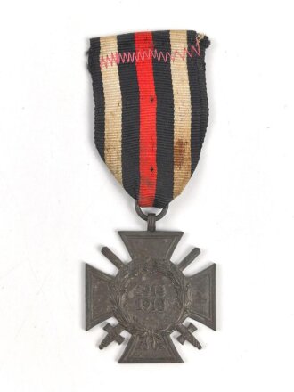 Ehrenkreuz für Frontkämpfer am Band, Hersteller O1 ,  mit Verleihungsurkunde, ausgestellt Offenbach a. M. 1936