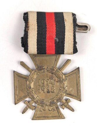 Ehrenkreuz für Frontkämpfer an Spange, Hersteller Gen. D.L. ,  mit Verleihungsurkunde, ausgestellt Trier 1934