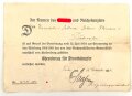Ehrenkreuz für Frontkämpfer an Spange, Hersteller Gen. D.L. ,  mit Verleihungsurkunde, ausgestellt Trier 1934