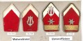 Österreich, Sammlung Rangabzeichen des Gardebataillon, auf Karton getackert