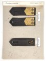 Österreich, Sammlung Rangabzeichen für Regenmantel, auf Karton getackert