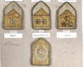 Österreich, Sammlung Rangabzeichen für das Hemd, auf Karton getackert