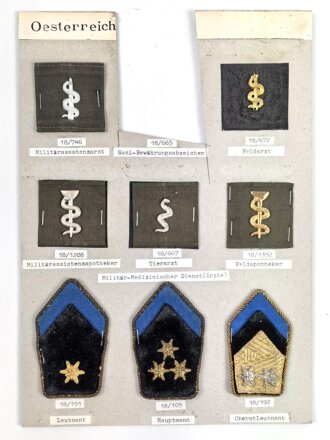 Österreich, Sammlung Rangabzeichen Militär...