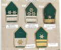 Österreich, Sammlung Rangabzeichen Infanterie/ Ordnungstruppe, auf Karton getackert